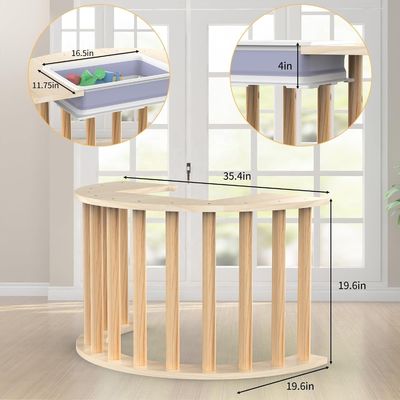 Economize espaço Brinquedos de madeira Arco de escalada para sensores de mesa e porta-malas de armazenamento