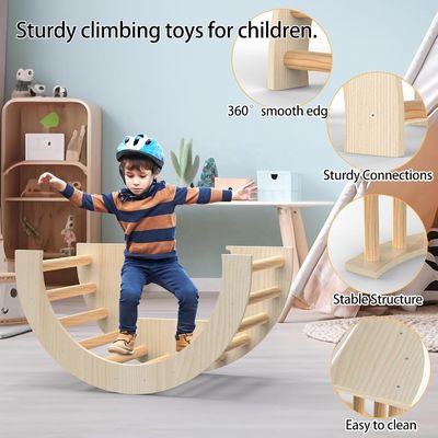Economize espaço Brinquedos de madeira Arco de escalada para sensores de mesa e porta-malas de armazenamento