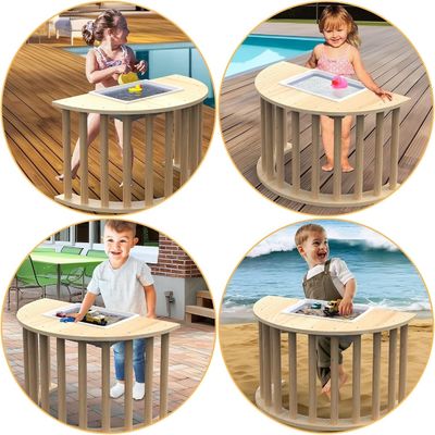 Economize espaço Brinquedos de madeira Arco de escalada para sensores de mesa e porta-malas de armazenamento