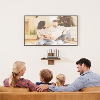 Estante de televisão flutuante de forma personalizada para DVD Players Cable Boxes Routers Game Consoles