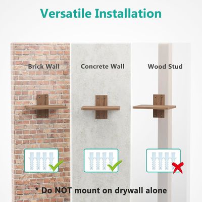 Estante de televisão flutuante de forma personalizada para DVD Players Cable Boxes Routers Game Consoles