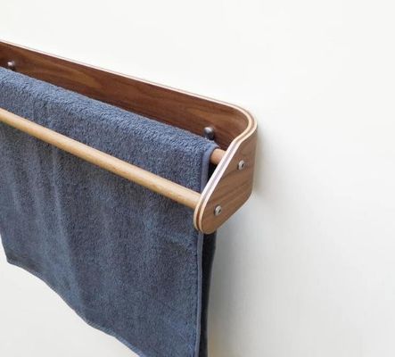 Porta-toalhas de banho de madeira customizada para aparelhos de cozinha