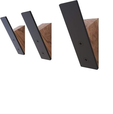 Mobiliário da sala de estar Vantagem em grande quantidade Preto Madeira de nozes preto Ganchos de chapéu de metal