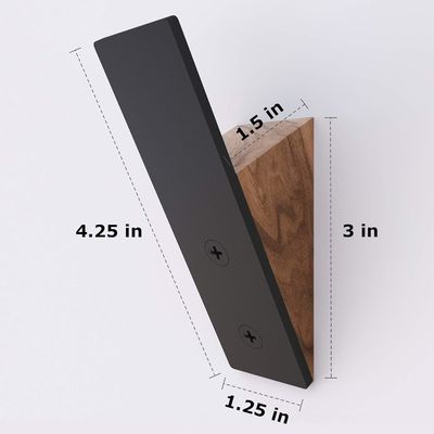 Mobiliário da sala de estar Vantagem em grande quantidade Preto Madeira de nozes preto Ganchos de chapéu de metal