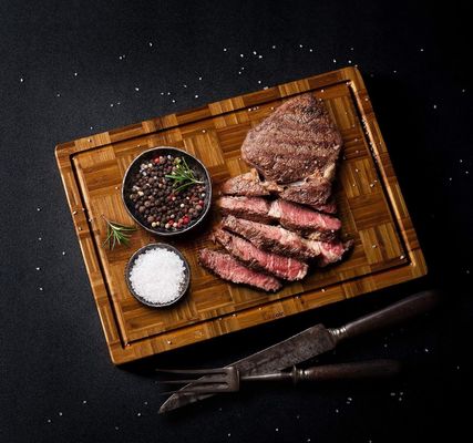 Conjunto sustentável de 3 tábuas de cortar de bambu personalizadas