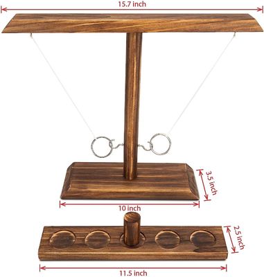 Jogo de lançamento de ganchos de madeira maciça popular personalizado para a experiência de aprendizagem do bar