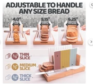 Cortador de pão de madeira com silicone antiderrapante e base super estável cortador de madeira feito à mão