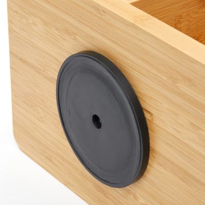 Organizador de maquiagem rotativo de 360 graus de bambu personalizado para organizar produtos essenciais de beleza