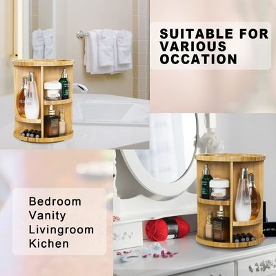 Adjustable Vanity Makeup Holder Rack Cosméticos de armazenamento Display Box com logotipo personalizado aceitável