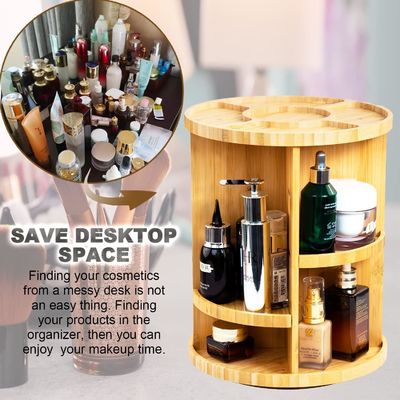 Adjustable Vanity Makeup Holder Rack Cosméticos de armazenamento Display Box com logotipo personalizado aceitável