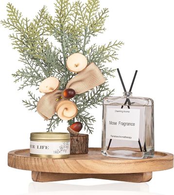 Pequeno pedestal de bandeja de madeira para suporte de prato de sabão de cozinha