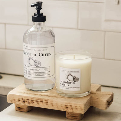 Pequeno pedestal de bandeja de madeira para suporte de prato de sabão de cozinha