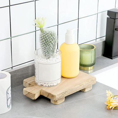 Material de óleo vegetal Pedestal de madeira e bandeja de exibição