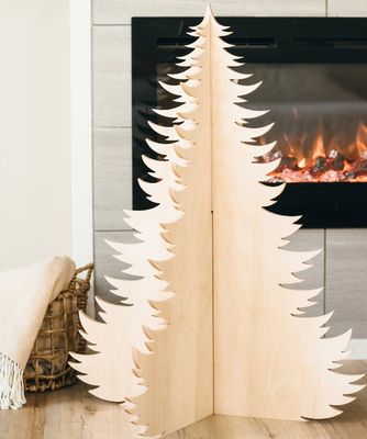 Vantagem de grande quantidade 202407 Decoração de Natal Árvores de madeira personalizadas