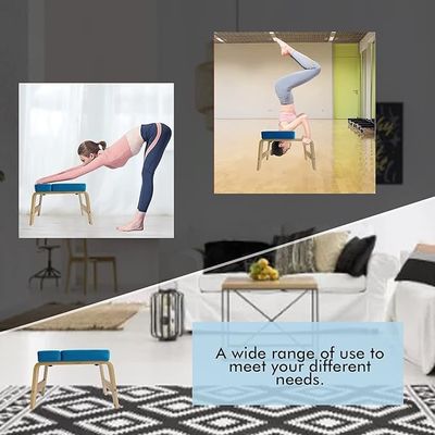 Assento de cabeça de madeira maciça para yoga para treinamento eficaz de força e equilíbrio Design moderno