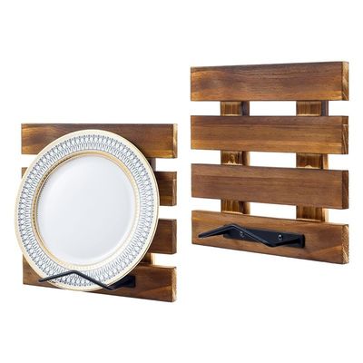 Tamanho customizado Rustico de Madeira Massiva Queimada e Metal Negro