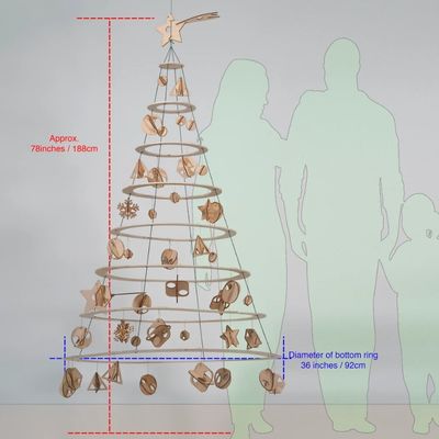 Crie uma atmosfera festiva com o nosso logotipo personalizado de árvore de Natal Alberello de madeira