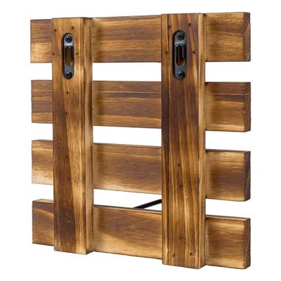 Tamanho customizado Rustico de Madeira Massiva Queimada e Metal Negro