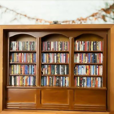 Mini Livro de madeira Caixa de fósforos Exibição Estante de livros Armário Design contemporâneo para decoração residencial