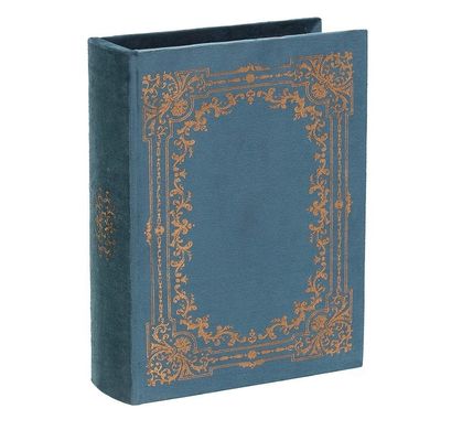 Caixa de armazenamento de brinquedos em forma de livro decorativo de madeira feita à mão com impressão em tela de seda / queimada