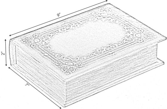 Caixa de armazenamento de brinquedos em forma de livro decorativo de madeira feita à mão com impressão em tela de seda / queimada