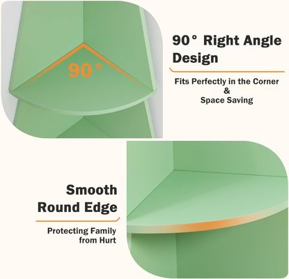 Estilo de design Modernas prateleiras de esquina altas para crianças Prateleira de árvores de 5 níveis Prateleira de esquina