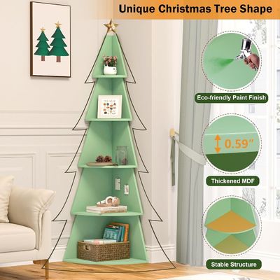 Estilo de design Modernas prateleiras de esquina altas para crianças Prateleira de árvores de 5 níveis Prateleira de esquina