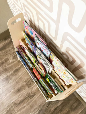 Montessori Mobiliário de madeira Presente de berçário Prateleira de madeira para função Economize espaço