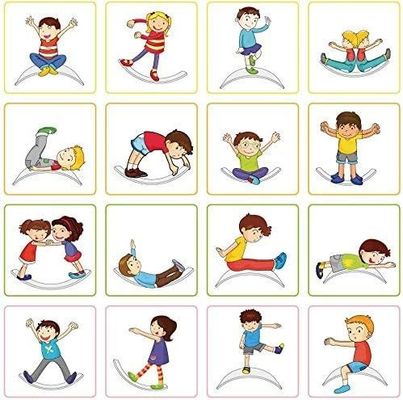 35 polegadas de madeira natural balanço balanço bebê balanço Montessori Balanço de fitness balanço curva