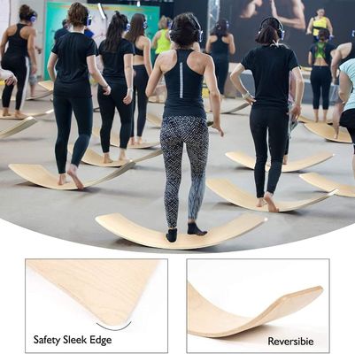 35 polegadas de madeira natural balanço balanço bebê balanço Montessori Balanço de fitness balanço curva