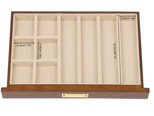 3 camadas feitas à mão Cristal Bloqueio Jóias Organizador Case para brincos Anéis Colar relógio