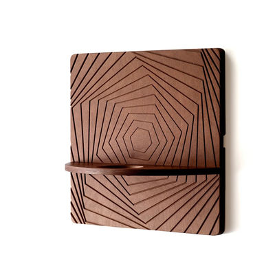 Planta de parede pendurada de madeira gravada em tela de seda para quartos pequenos