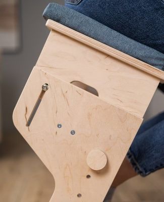 Sala de estar Cadeira de joelhos de madeira Impressão queimada Regalo ajustável e personalizado