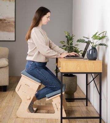 Sala de estar Cadeira de joelhos de madeira Impressão queimada Regalo ajustável e personalizado