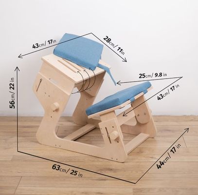 Sala de estar Cadeira de joelhos de madeira Impressão queimada Regalo ajustável e personalizado