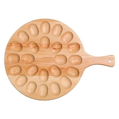 Caixa de madeira de 24 buracos para armazenamento de utensílios de cozinha