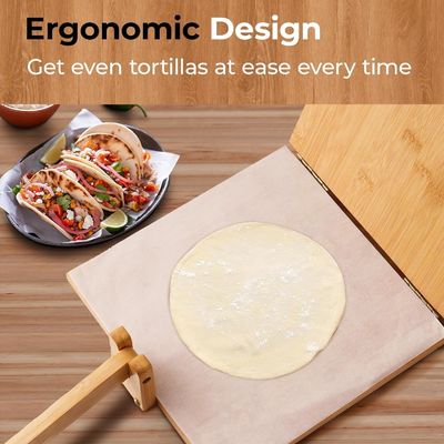 10 polegadas de madeira Tortilla Press Maker Desenhos personalizados para o lar e serviços de restauração
