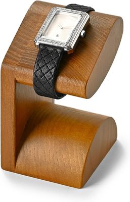 Single Wrist Acacia Wood Watch Display Stand Vitrine de madeira com impressão em serigrafia