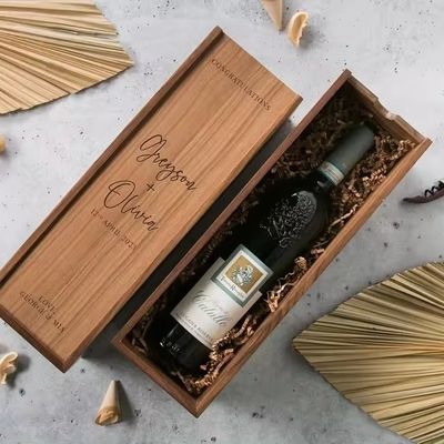 Caixa de champanhe para noivado e casamento 35x11x11cm