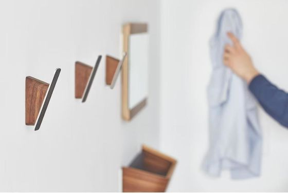 Moderno Decorativo Acacia Organizador de Correios de Madeira Engate Prateleira De Armazenamento Prateleira De Chave De Madeira