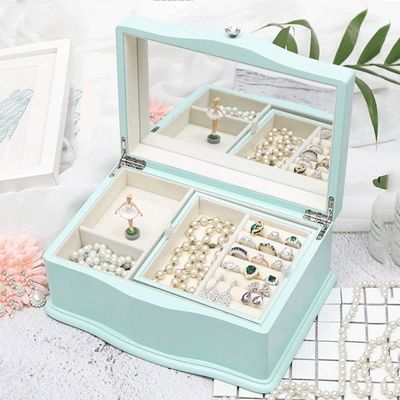 TIMBER Última moda portátil caixa de jóias de madeira de grande capacidade para embalagem de presente