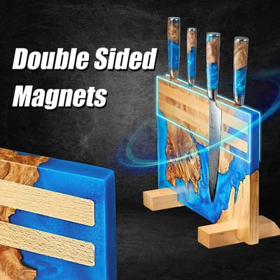 Quadrado Eco Friendly Bambú Magnético Faca Faixa para organização da cozinha