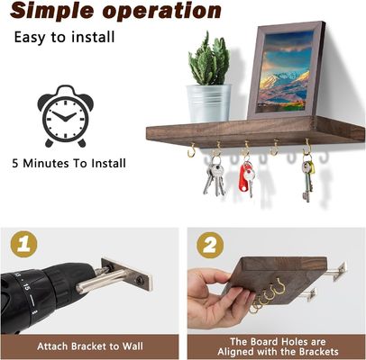 Instalado sem esforço porta-chaves para casa organizador pendurado com grande quantidade de ganchos