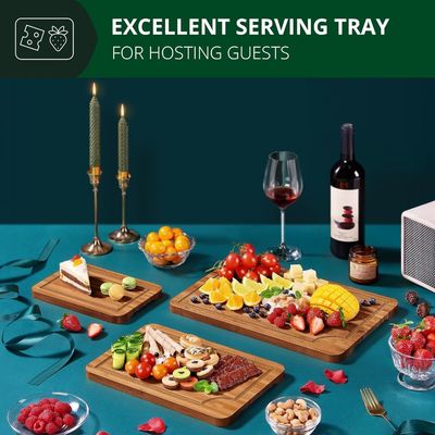 Extra Large 3 Pcs Craft Wood Cutting Boards para cozinha Prep Refeição Quadrado 16 x 1,8 x 12 polegadas