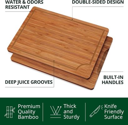 Extra Large 3 Pcs Craft Wood Cutting Boards para cozinha Prep Refeição Quadrado 16 x 1,8 x 12 polegadas