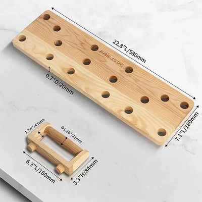 10 em 1 Solid Wood Push Up Stands Board para ginásio portátil em cor branca/preta/madeira