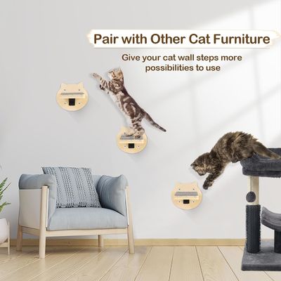 Treinamento de cães 3-packs Cat Escaladeiras Prateleiras de montanha Montadas na parede gatos Escalões de parede com raspadinha