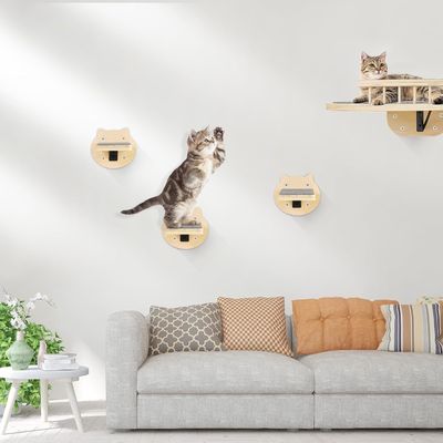 Treinamento de cães 3-packs Cat Escaladeiras Prateleiras de montanha Montadas na parede gatos Escalões de parede com raspadinha