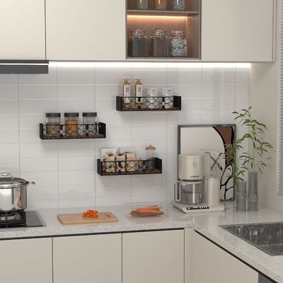 Estantes de parede decorativos rústicos para sala de estar