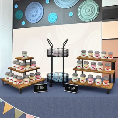 All-Season Madeira 3 Step Display Riser Stand Bambú Directo Display Rack para Varejo